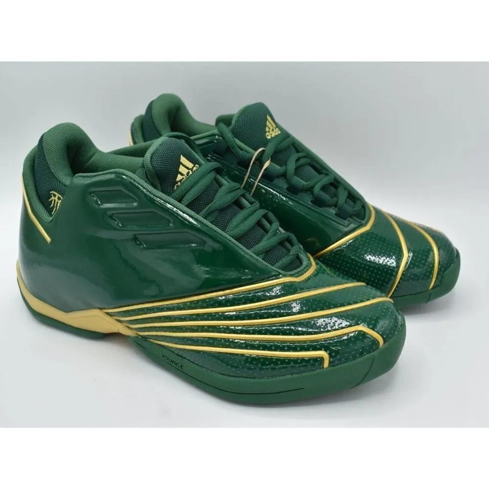 Adidas Size Mens 8 Womens 9 TMAC 2 Restomod Green Gold Basketball Shoes Sneakers